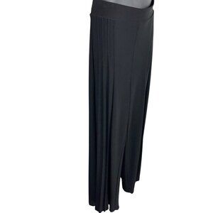 Frank Lyman pants drapey pleated  stretchy black pull on  size 8